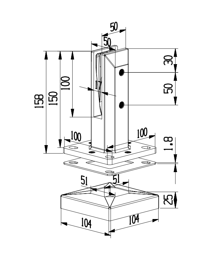 Spigot en Acier Inoxidable 2205